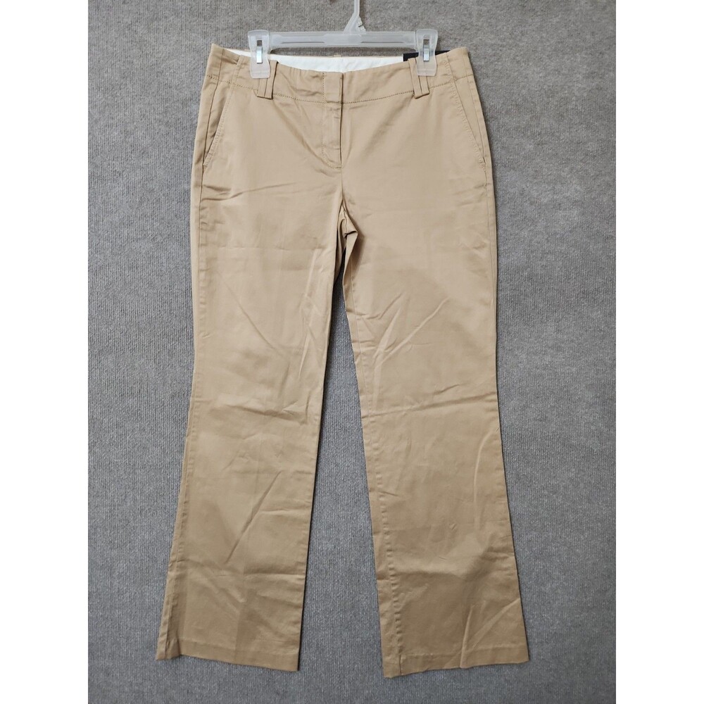 Ann Taylor Loft Marisa Trouser Leg Pants Women 6 Camel Modern Fit LightweightNEW